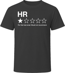 Hr One Star Review Funny Human Resources Gift T Shirt Hr One Star Review Funny Human Resources Gift T Shirt
