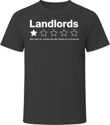 Landlords One Star Review Funny Sarcastic Gift T Shirt Landlords One Star Review Funny Sarcastic Gift T Shirt