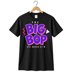 The Big Bop Retro 80s Toronto Nightclub Queen West Throwback T T Shirt