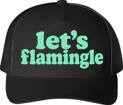 Let's Flamingle Bride Trucker T Shirt Let's Flamingle Bride Trucker T Shirt