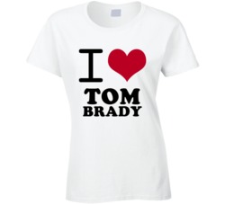 Tom Brady I Heart Love Football Sports New England T Shirt