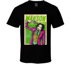 Charles Manson Comic Villain T Shirt Charles Manson Comic Villain T Shirt