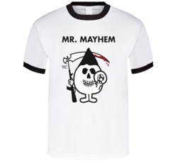 Mr Mayhem Reaper TV Show Cult T Shirt Mr Mayhem Reaper TV Show Cult T Shirt