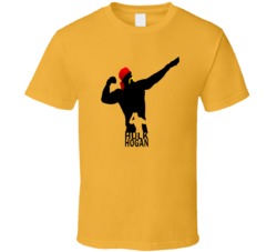 Hulk Hogan Classic Wrestler Retro Silhoutte 80s T Shirt Hulk Hogan Classic Wrestler Retro Silhoutte 80s T Shirt