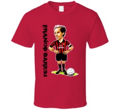 Franco Baresi Caricature AC Milan Calcio Soccer T Shirt Franco Baresi Caricature AC Milan Calcio Soccer T Shirt