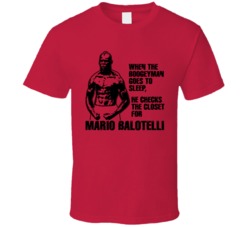 Mario Balotelli Boogeyman Milan Soccer T Shirt Mario Balotelli Boogeyman Milan Soccer T Shirt