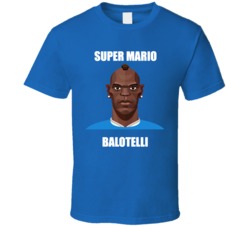 Mario Balotelli Super Mario Italia Italy Azzuri Soccer T Shirt Mario Balotelli Super Mario Italia Italy Azzuri Soccer T Shirt