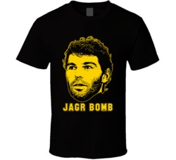Jaromir Jagr Boston Jagr Bomb Hockey T Shirt Jaromir Jagr Boston Jagr Bomb Hockey T Shirt