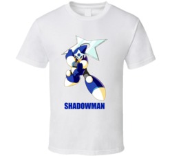 Shadowman Megaman 3 Boss Robot NES Videogame T Shirt Shadowman Megaman 3 Boss Robot NES Videogame T Shirt