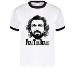 Andrea Pirlo Soccer Star Juventus Fear The Beard T Shirt Andrea Pirlo Soccer Star Juventus Fear The Beard T Shirt