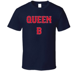 Boston Queen B Baseball Tribute Navy Blue T Shirt Boston Queen B Baseball Tribute Navy Blue T Shirt