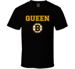 Boston Queen B Hockey Tribute Black T Shirt Boston Queen B Hockey Tribute Black T Shirt