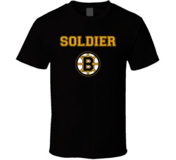 Boston Soldier B Hockey Tribute Black T Shirt Boston Soldier B Hockey Tribute Black T Shirt