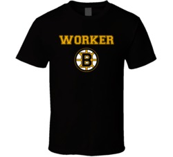 Boston Worker B Hockey Tribute Black T Shirt Boston Worker B Hockey Tribute Black T Shirt