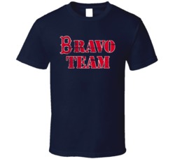 Bravo Team Boston Baseball Military Tribute Navy Blue T Shirt Bravo Team Boston Baseball Military Tribute Navy Blue T Shirt