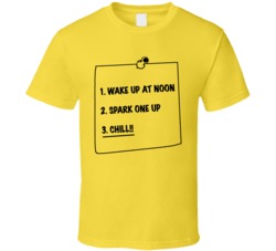 Post It 3M Funny To Do List Parody Smoke Weed T Shirt