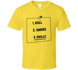 Post It 3M Funny To Do List Parody Roll Smoke Chill Weed T Shirt