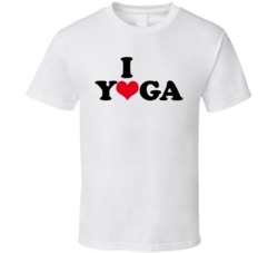 I Heart Love Yoga Fitness White Shirt I Heart Love Yoga Fitness White Shirt
