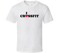 I Heart Love Crossfit Fitness White T Shirt I Heart Love Crossfit Fitness White T Shirt