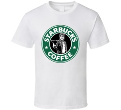 Dirk Benedict Starbuck BSG Coffee Funny Parody T Shirt Dirk Benedict Starbuck BSG Coffee Funny Parody T Shirt
