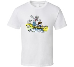 Calvin and Hobbes Zombie Fan Tribute T Shirt