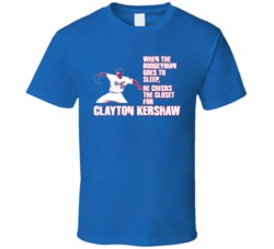 Baseball Clayton Kershaw La Los Angeles Boogeyman T Shirt