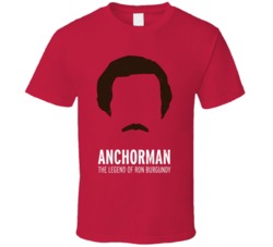 Anchorman Mustache Ron Burgundy Movie Movember Stache T Shirt