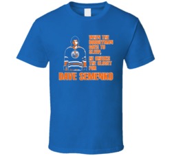 Sammy Hockey Edmonton Boogeyman Enforcer Dave Semenko Gretzky T Shirt
