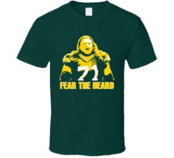 Fear The Beard Gb Josh Sitton Green Bay Football T Shirt