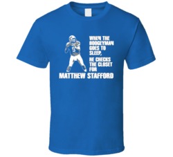 Boogeyman Football detroit Matthew Stafford T Shirt