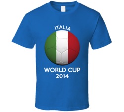Italia Soccer Ball Flag World Cup Soccer Futbol T Shirt