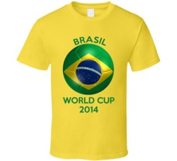 Brasil Soccer Ball Flag World Cup Soccer Futbol T Shirt
