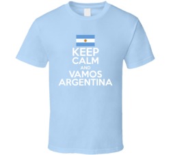 Keep Calm And Vamos Argentina Soccer World Cup T Shirt