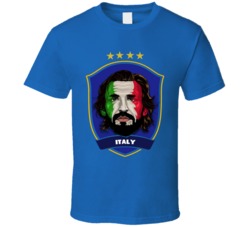 Andrea Pirlo Azzuri Italy World Cup Soccer Futbol T Shirt