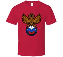 Russia World Cup Soccer Futbol Crest Logo T Shirt