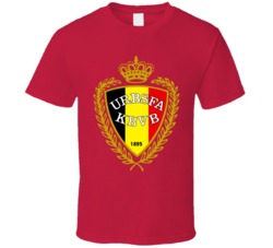 Belgium World Cup Soccer Futbol Crest Logo T Shirt