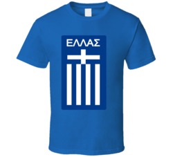 Greece World Cup Soccer Futbol Logo Crest T Shirt