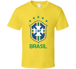 Brasil Soccer World Cup Logo Crest Futbol T Shirt