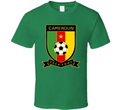 Cameroon World Cup Soccer Futbol Logo Crest T Shirt