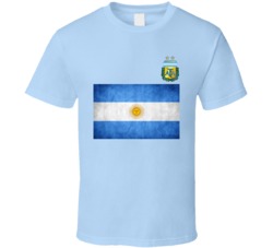Argentina Flag World Soccer Football Fan Tribute T Shirt