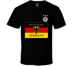 Germany Flag World Soccer Football Fan Tribute T Shirt