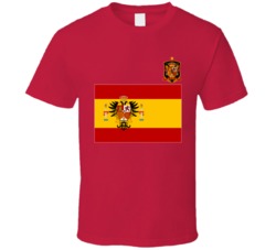 Spanish Flag Spain World Soccer Football Fan Tribute T Shirt