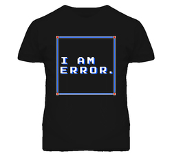 I Am Error Video Game NES Link T Shirt