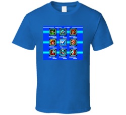 Mega Man 2 Bosses Robots Enemies Screen Video Game NES T Shirt