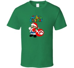 Super Mario Christmas Funny Video Game Christmas T Shirt Super Mario Christmas Funny Video Game Christmas T Shirt