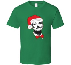 Bill Murray Santa Hat Christmas Cool Holiday Actor Tribute T Shirt Bill Murray Santa Hat Christmas Cool Holiday Actor Tribute T Shirt