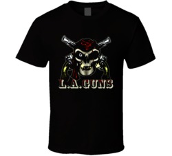 La Guns Skull Music T Shirt