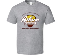 Gibson Logo Music Guitars T Shirt Gibson Logo Music Guitars T Shirt