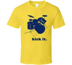 Drum Kit Silouhette Kick It T Shirt Drum Kit Silouhette Kick It T Shirt