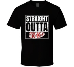 Straight Outta Kit Kat Chocolate Bar Parody T Shirt Straight Outta Kit Kat Chocolate Bar Parody T Shirt